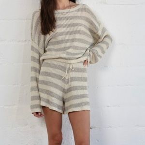 striped sweater lounge set
